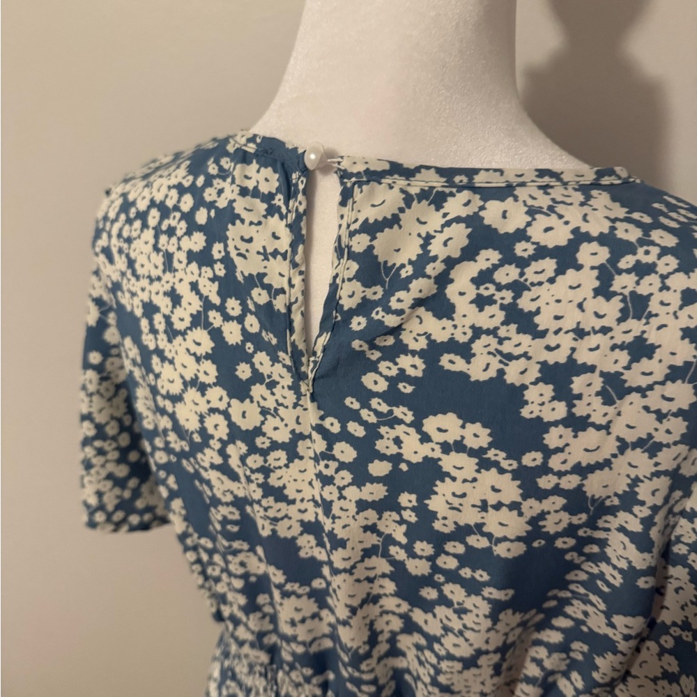 Juniors Floral Blue Maxi Dress - Picture 3 of 6